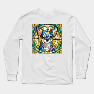 Stained Glass Chihuahua Long Sleeve T-Shirt